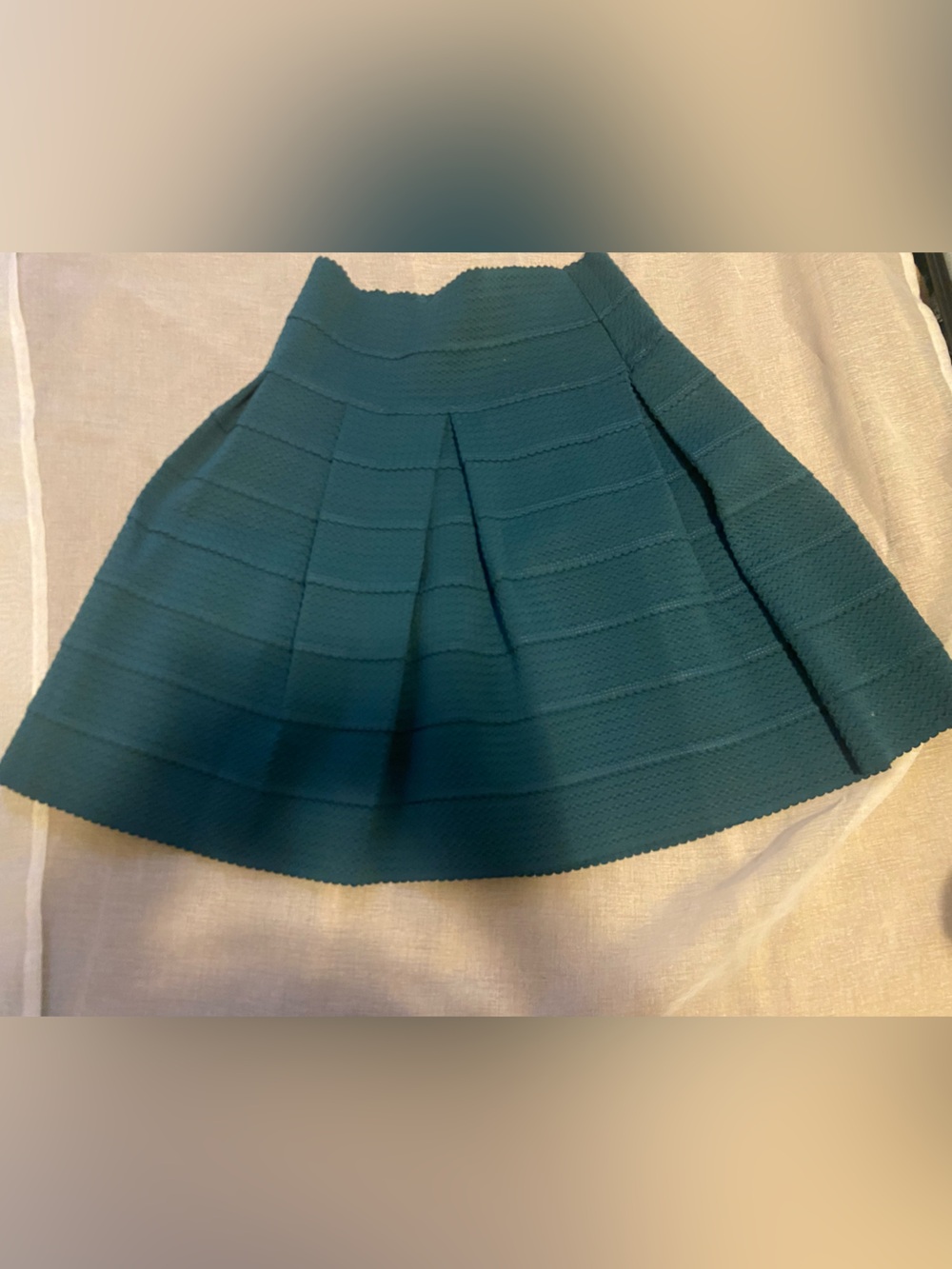 H&M Teal Ribbed Circle Skirt